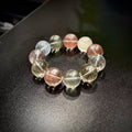Golden Rutilated Quartz Beaded Bracelet Healing Crystal Jewelry