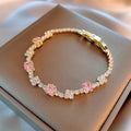 Pink agate bracelet